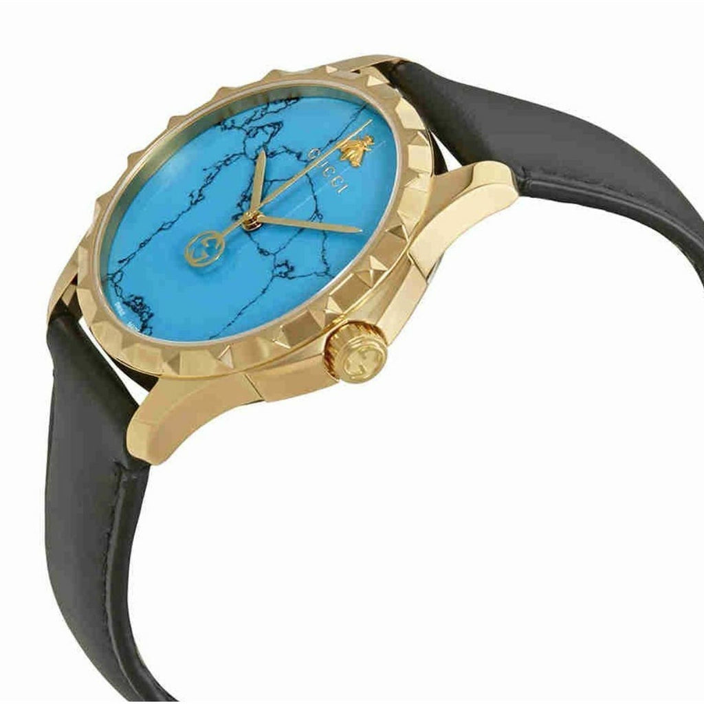 Gucci Gold-Tone Case Blue Dial Men\'s Watch with Black Leather Strap Gucci G-Timeless SWISS Automatic Blue Dial Leather Strap  main image 3