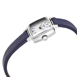 Tissot Lovely Square Silver Dial Jam Tangan Tali Kulit Biru Untuk Wanita - T058.109.16.031.00