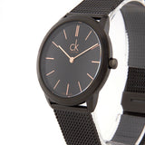 Calvin Klein Minimal Black Dial Black Mesh Bracelet Watch for Women - K3M22421