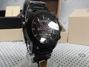 Burberry Sport Chronograph Black Dial Black Steel Strap Watch for Men - BU7703