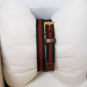 Gucci G-Frame Multicolored Dial Two Tone Nylon Strap Watch For Women - YA128527