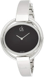 Calvin Klein Impetuous Black Dial Silver Steel Strap Watch for Women - K4F2N111