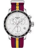 Tissot Quickster Chronograph NBA Miami Heat Edition White Dial Two Tone NATO Strap Watch for Men - T095.417.17.037.08