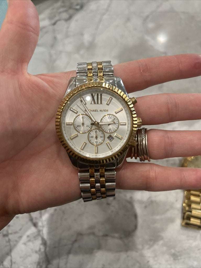 Armbanduhr Michael Kors Lexington Silber Gold Damen Kors Lexington