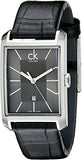 Calvin Klein Window Black Dial Black Leather Strap Watch for Men - K2M21107