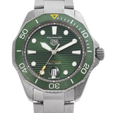 Tag Heuer Aquaracer Professional 300 Automatic Green Dial Silver Steel Strap Watch for Men - WBP208B.BF0631