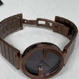 Gucci Interlocking XL Brown Dial Brown Steel Strap Watch For Men - YA133211