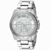 Michael Kors Brecken Chronograph Silver Dial Silver Steel Strap Watch For Women - MK8562