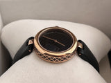 Gucci Diamantissima Quartz Black Dial Black Leather Strap Watch for Women - YA141401