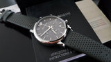 Emporio Armani Luigi Chronograph Quartz Grey Dial Grey Leather Strap Watch For Men - AR1735