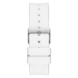 Guess Venus Diamonds White Dial White Rubber Strap Watch for Women - GW0118L3