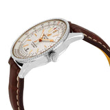 Breitling Navitimer Automatic 41 White Dial Brown Leather Strap Watch for Men - A17326211G1P2