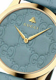 Gucci G Timeless Quartz Blue Dial Blue Leather Strap Watch For Men - YA1264097