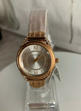 Guess Whisper Silver Dial Rose Gold Mesh Bracelet Watch for Women - W1084L3