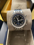 Breitling Navitimer B02 Chronograph 41 Cosmute Black Dial Silver Steel Strap Watch for Men - PB02301A1B1A1