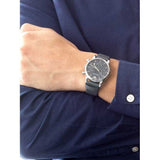 Emporio Armani Luigi Chronograph Quartz Grey Dial Grey Leather Strap Watch For Men - AR1735