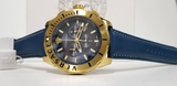 Versace Casual Chronograph Blue Dial Blue Leather Strap Watch for Men - VERG004-18