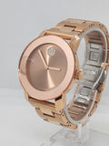 Movado Bold Rose Gold Dial Rose Gold Steel Strap Watch for Women - 3600086