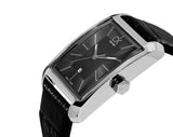 Calvin Klein Window Black Dial Black Leather Strap Watch for Men - K2M23107