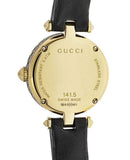 Gucci Diamantissima Mother of Pearl Dial Black Leather Strap Watch For Women - YA141505