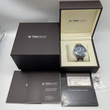 Tag Heuer Aquaracer Calibre 16 43mm Blue Dial Silver Steel Strap Watch untuk Pria - CAY211B.BA0927