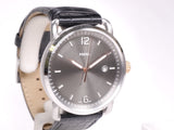 Fossil Commuter Grey Dial Brown Leather Strap Watch for Men - FS5417