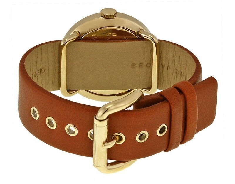 Marc by Marc Jacobs Amy Quartz White Dial Women\'s Watch (MBM8574) Marc Jacobs Amy White Dial Brown Leather Strap Watch for Women main image 2