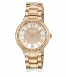 Guess Madison Diamonds White Dial Rose Gold Steel Strap Watch for Women - W0637L3