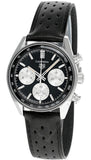 Tag Heuer Carrera Automatic Chronograph Black Dial Black Leather Strap Watch for Men - CBS2210.FC6534