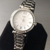 Guess Park Ave White Dial Silver Steel Strap Watch for Women - W0767L1