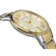 Emporio Armani Renato Silver Dial Two Tone Steel Strap Watch For Men - AR2449