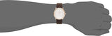 Calvin Klein Minimal White Dial Brown Leather Strap Watch for Women - K3M226G6