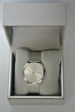 Calvin Klein Minimal Silver Dial Silver Mesh Bracelet Watch for Men - K3M211Y6