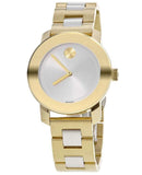 Movado Bold Silver Dial Two Tone Steel Strap Watch for Women - 3600129