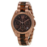 Michael Kors Bradshaw Chronograph Brown Dial Two Tone Steel Strap Watch For Women - MK5944