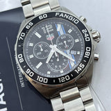 Tag Heuer Formula 1 Chronograph Black Dial Silver Steel Strap Watch untuk Pria - CAZ101H.BA0842