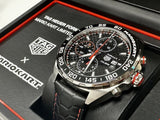 Tag Heuer Formula 1 Mario Kart Chronograph Black Dial Black Leather Strap Watch for Men - CAZ201E.FC6517