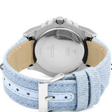 Guess Limelight Quartz Blue Dial Blue Leather Strap Watch For Men - W0775l1
