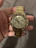 Michael Kors Everest Chronograph Gold Dial Gold Steel Strap Watch for Women - MK5871