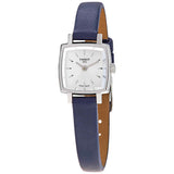 Tissot Lovely Square Silver Dial Jam Tangan Tali Kulit Biru Untuk Wanita - T058.109.16.031.00