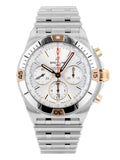 Breitling Chronomat B01 42 White Dial Silver Steel Strap Watch for Men - IB0134101G1A1