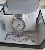 Tissot T Classic Automatic III Day Date White Dial Silver Steel Strap Watch for Men - T065.930.11.031.00