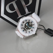 Philipp Plein The Skull White Dial White Silicone Strap Watch for Men - PWAAA1521