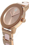 Movado Bold Rose Gold Dial Two Tone Steel Strap Watch for Women - 3600639