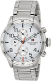 Tommy Hilfiger Trent Multi Function White Dial Silver Steel Strap Watch for Men - 1791140