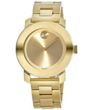 Movado Bold Yellow Gold Dial Yellow Gold Steel Strap Watch For Women - 3600085