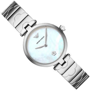 Emporio Armani Mother of Pearl Dial Silver Steel Strap Watch For Women - AR11235