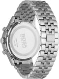 Hugo Boss Aeroliner Chronograph Quartz White Dial Silver Steel Strap Watch For Men - HB1512445