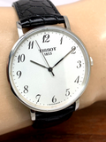 Tissot Everytime Jam Tangan Tali Kulit Hitam Dial Putih Besar Untuk Pria - T109.610.16.032.00