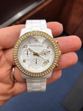 Michael Kors Runway White Dial White Steel Strap Watch for Women - MK5237